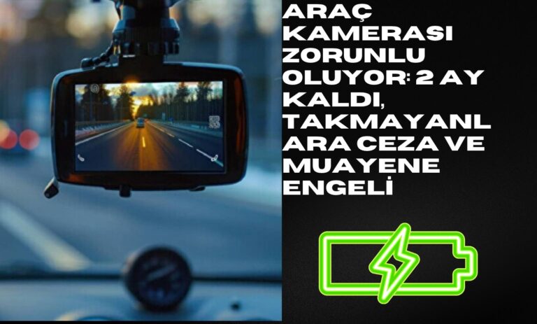 Araç Kamerası Zorunlu Oluyor: 2 Ay Kaldı, Takmayanlara Ceza ve Muayene Engeli